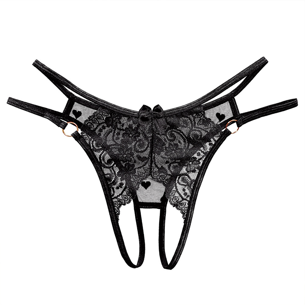 Bow Stringer Tool - Women Open Crotch Thongs Hollow Out
