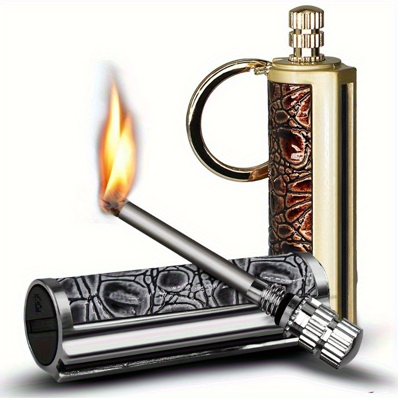 Fire Starter Waterproof - Vintage Permanent Lighter 10000Strikes Flint Metal
