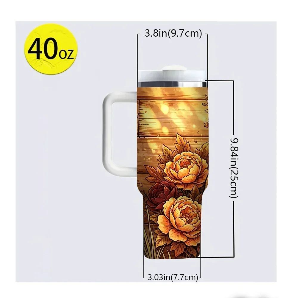 40Oz Tumbler with Handle, Beau - Hunting Outdoor Background 评论和价格