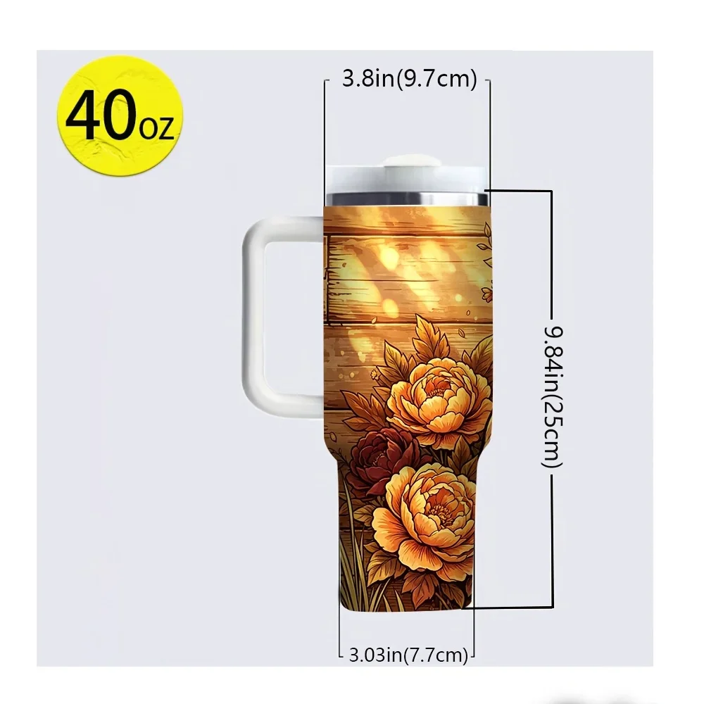 40Oz Tumbler with Handle, Beau - Hunting Outdoor Background 评论和价格