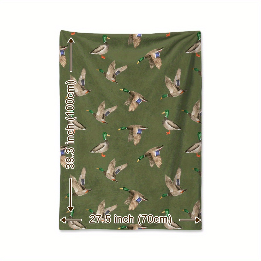 Mallard Duck Fleece Blanket Hu - Hunting Outdoor Decor 评论和价格