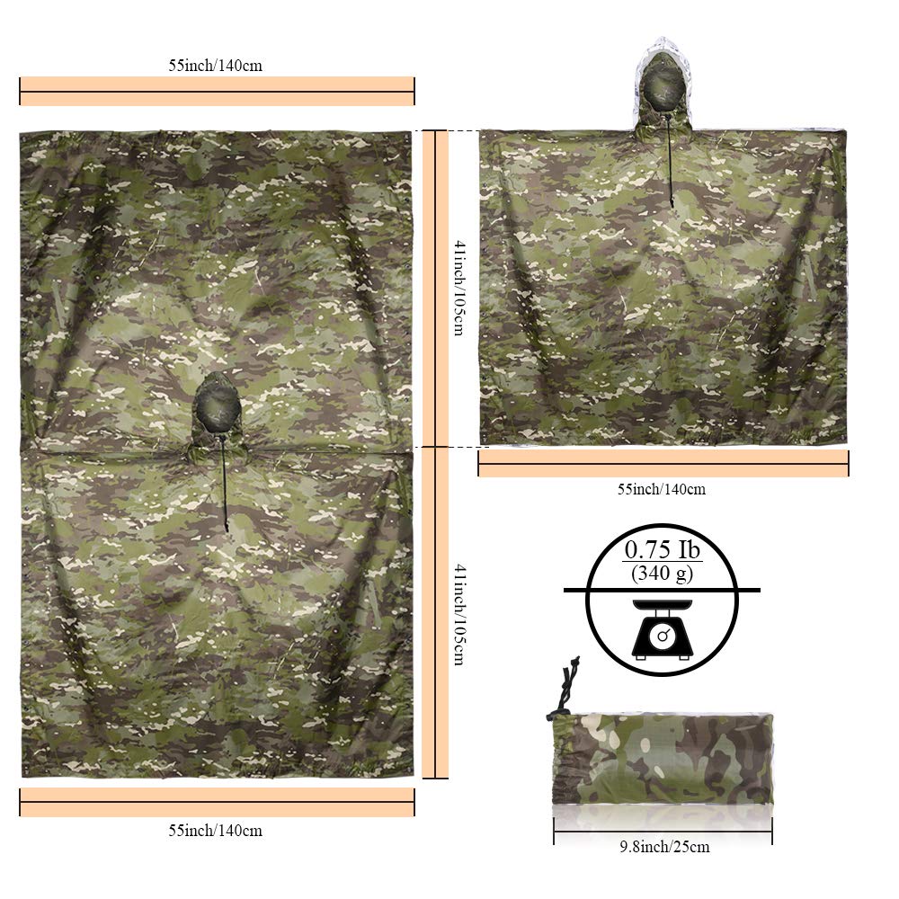 Tactical Raincoat Breathable O - Outdoor Hunting Prints 评论和价格