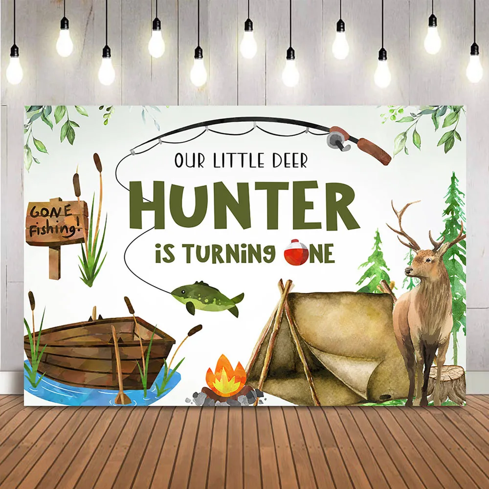 Hunting Fishing Birthday Backd - Hunting Outdoor Background 评论和价格