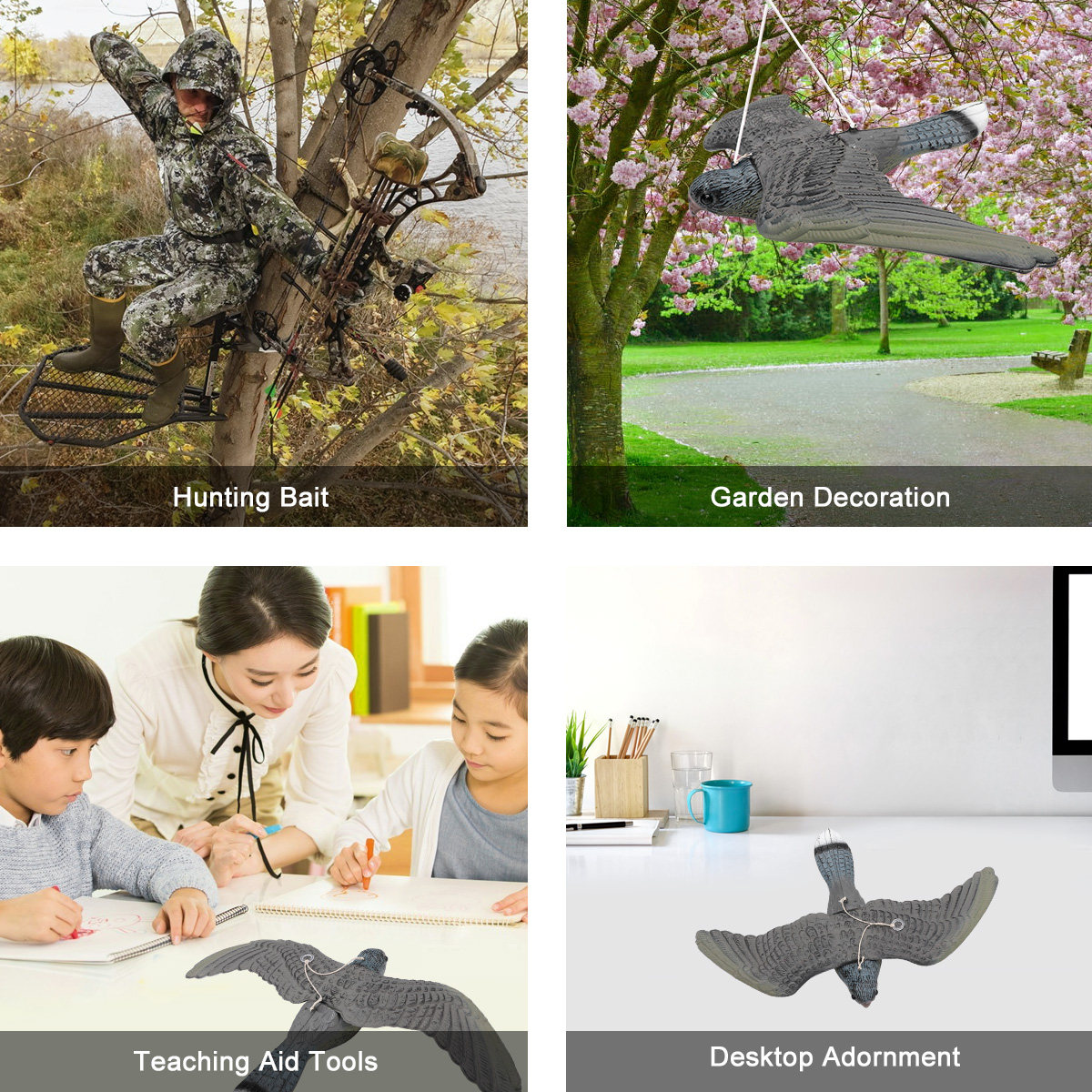 1Pcs Lifelike Plastic Bird Scu - Hunting Outdoor Decor 评论和价格