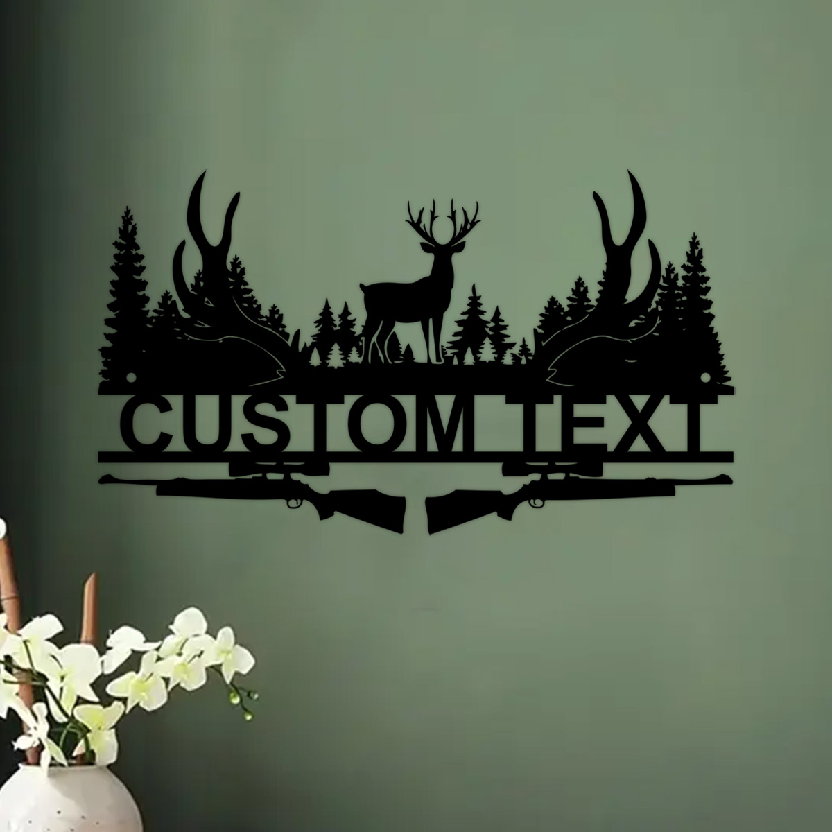 Custom Deer Cabin Metal Sign,  - Hunting Outdoor Decor 评论和价格
