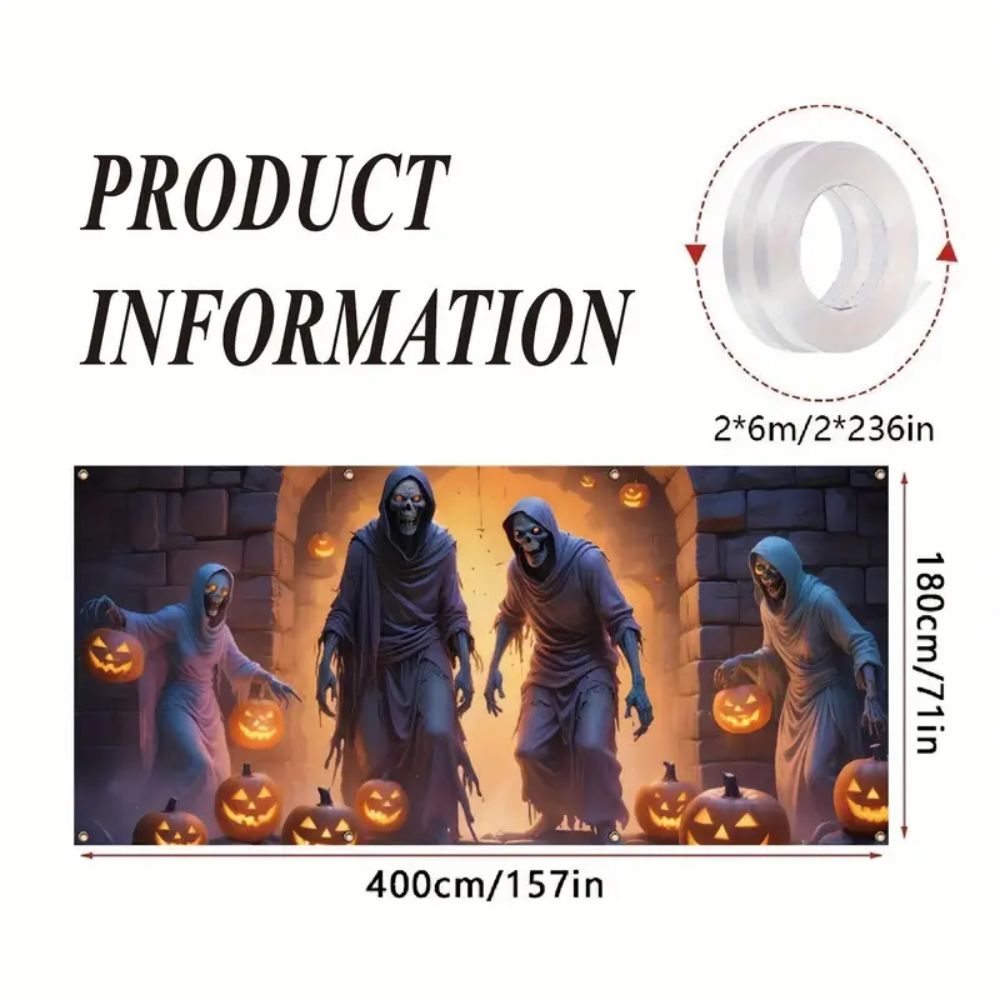 VIKAMA Halloween Garage Banner - Hunting Outdoor Background 评论和价格