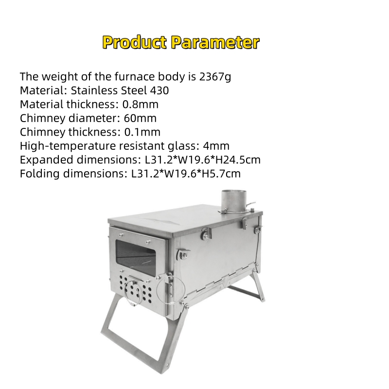 Folding Wood Stove, Stainless  - Outdoor Hunting Tent 评论和价格
