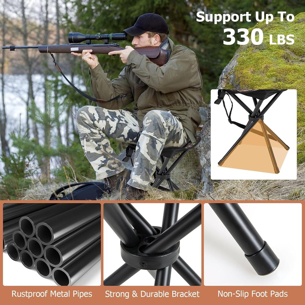 2 Pack Portable Tripod Lightwe - Hunting And Fishing Outdoor Chairs 评论和价格