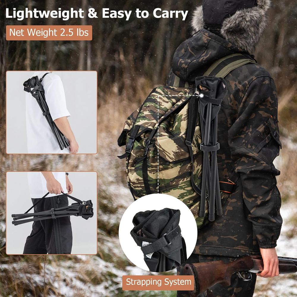 2 Pack Portable Tripod Lightwe - Hunting And Fishing Outdoor Chairs 评论和价格