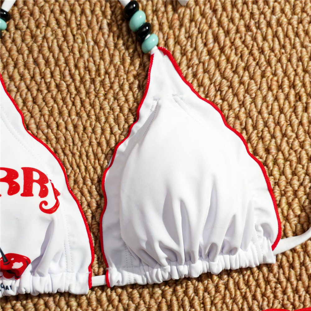 Sexy Cherry Print Triangle Str - Bow Stringer Tool 评论和价格